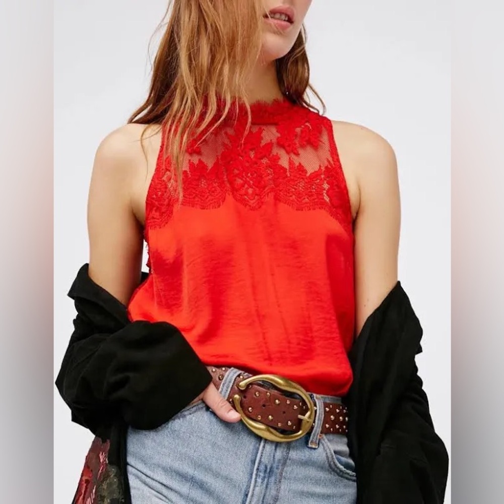 Free People Tied to You Lace Top